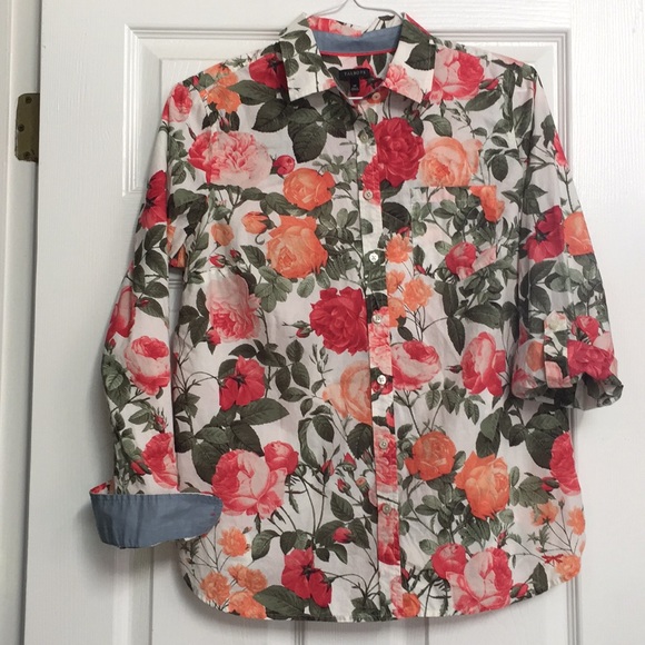 talbots floral blouse
